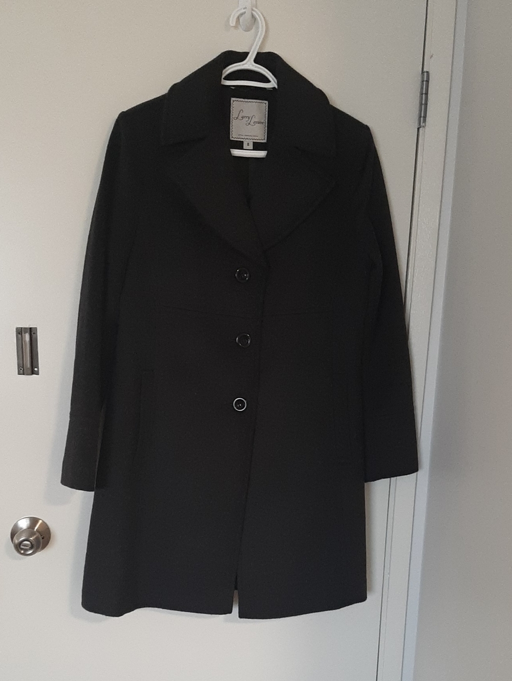 Charcoal Wool-Blend Women's Coat